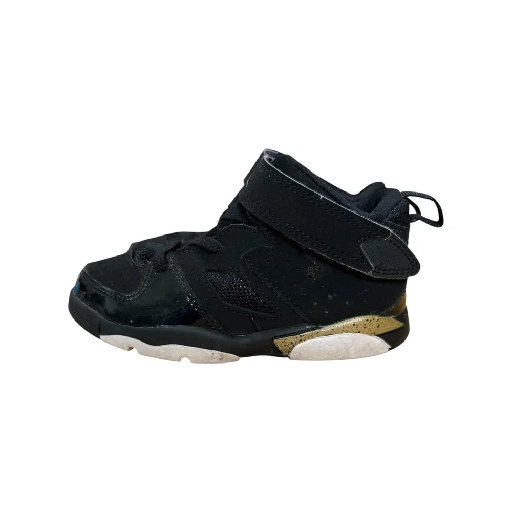 Jordan Black Metallic Gold Toddler Sneakers 555330-031 - Size 9C